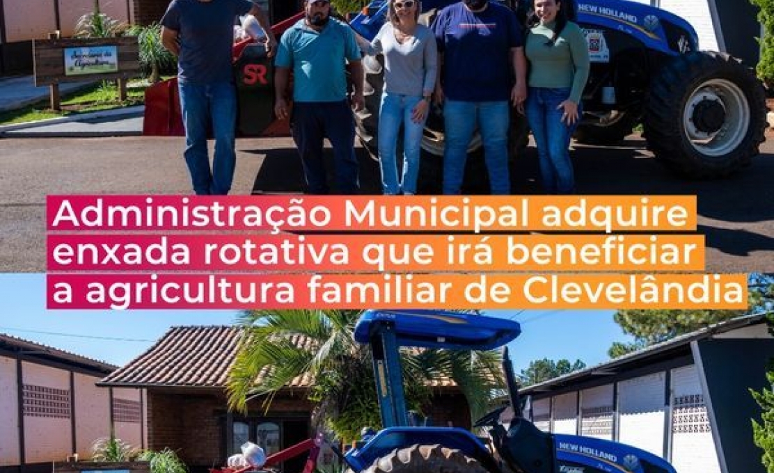 Administração Municipal Adquire Enxada Rotativa Encanteiradora 